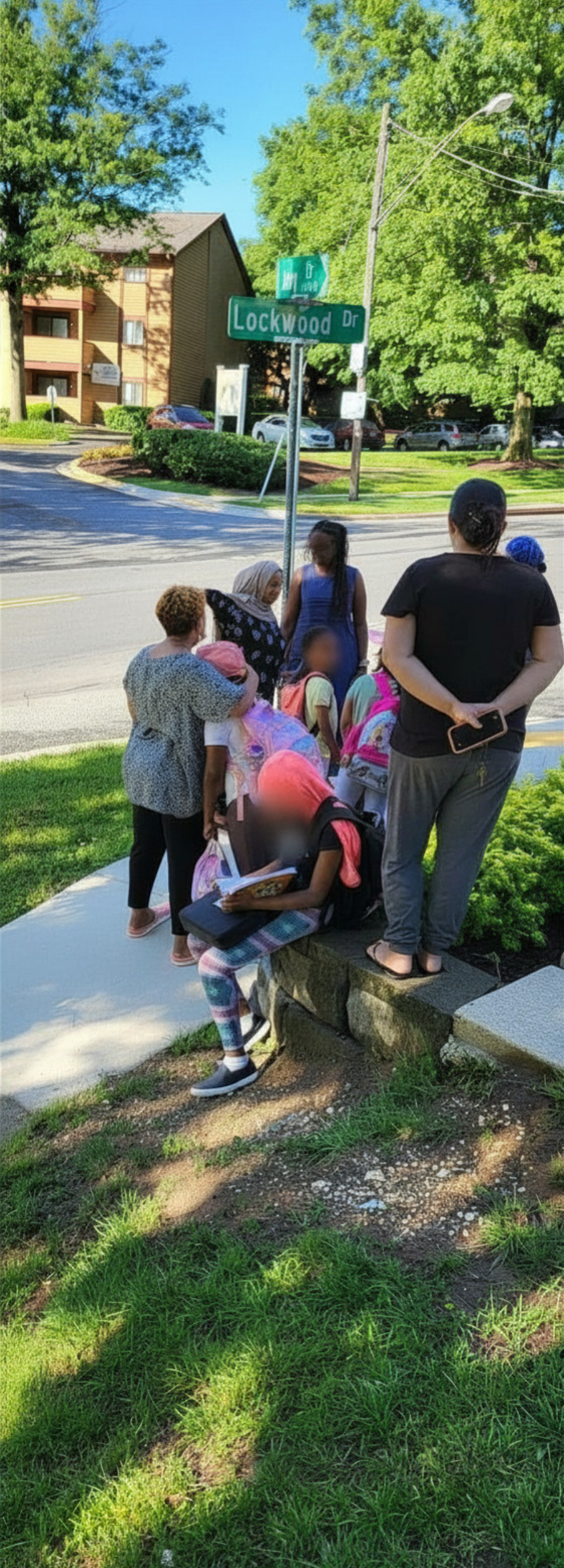 Fatmata with parents and kids